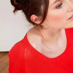Maison Montagut Pulls>Pull Col Rond En Viscose Crepe - Babouche
