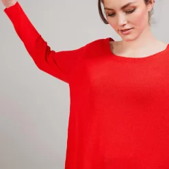 Maison Montagut Pulls>Pull Col Rond En Viscose Crepe - Babouche