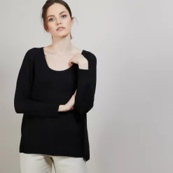 Maison Montagut Pulls>Pull Col Rond En Viscose Crepe - Babouche