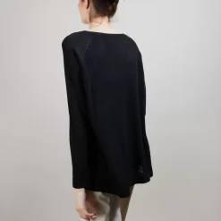 Maison Montagut Pulls>Pull Col Rond En Viscose Crepe - Babouche