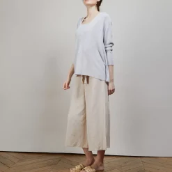Maison Montagut Pulls>Pull Col Rond En Viscose Crepe - Babouche