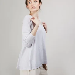 Maison Montagut Pulls>Pull Col Rond En Viscose Crepe - Babouche