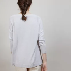 Maison Montagut Pulls>Pull Col Rond En Viscose Crepe - Babouche