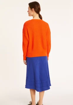 Maison Montagut Pulls>Pull Col Rond Epaule Boutonnee En Coton Bio - Meryl