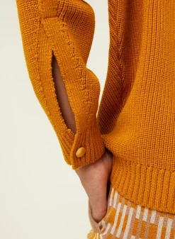 Maison Montagut Pulls>Pull Col Rond Epaule Boutonnee En Laine Merinos - Gao