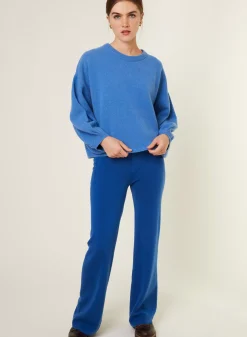 Maison Montagut Pulls>Pull Col Rond Manches Ballon En Cachemire Melange - Lamara