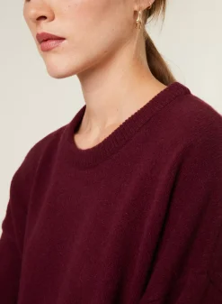 Maison Montagut Pulls>Pull Col Rond Manches Ballon En Cachemire Melange - Lamara