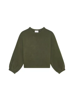Maison Montagut Pulls>Pull Col Rond Manches Ballon En Cachemire Melange - Lamara