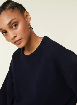 Maison Montagut Pulls>Pull Col Rond Manches Ballon En Cachemire Melange - Lamara