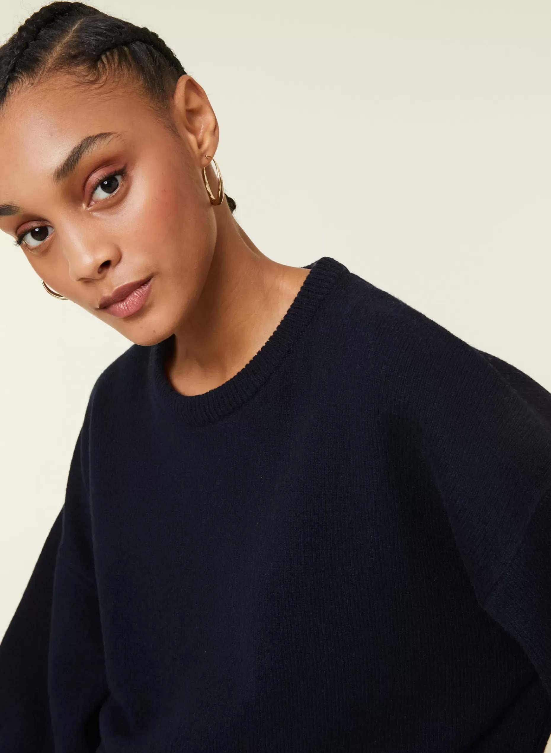 Maison Montagut Pulls>Pull Col Rond Manches Ballon En Cachemire Melange - Lamara