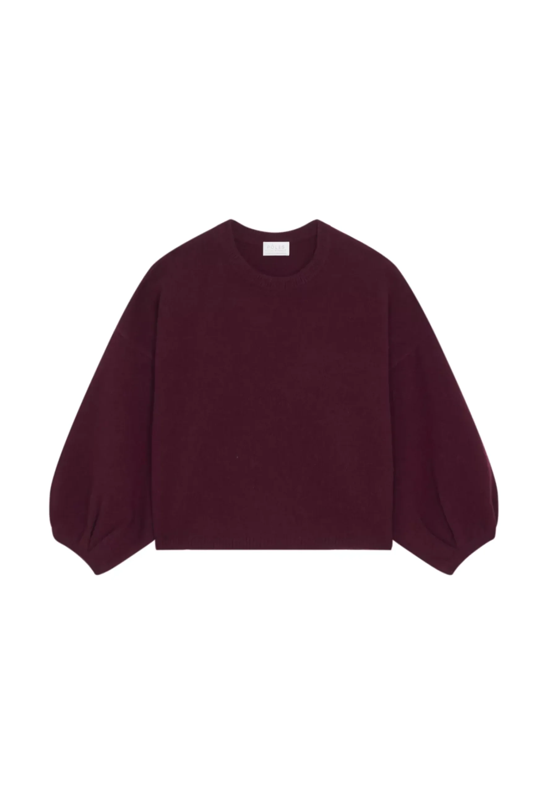 Maison Montagut Pulls>Pull Col Rond Manches Ballon En Cachemire Melange - Lamara