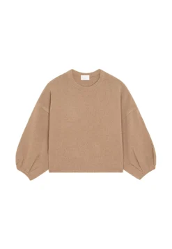 Maison Montagut Pulls>Pull Col Rond Manches Ballon En Cachemire Melange - Lamara