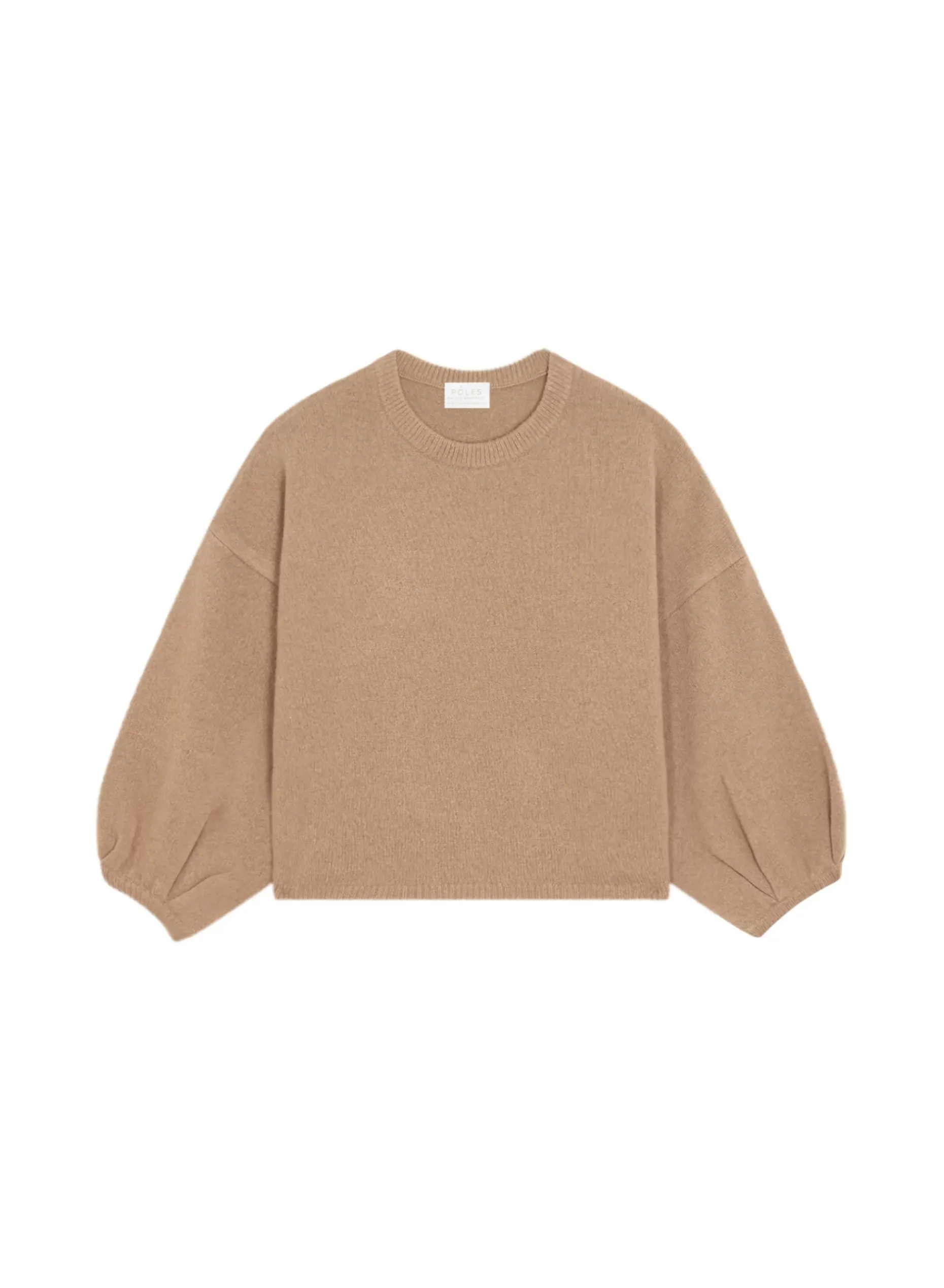 Maison Montagut Pulls>Pull Col Rond Manches Ballon En Cachemire Melange - Lamara