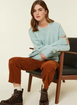 Maison Montagut Pulls>Pull Col Rond Manches Mitaines En Laine Et Cachemire - Gemma