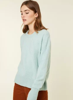Maison Montagut Pulls>Pull Col Rond Manches Mitaines En Laine Et Cachemire - Gemma