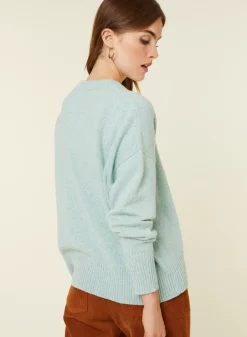 Maison Montagut Pulls>Pull Col Rond Manches Mitaines En Laine Et Cachemire - Gemma