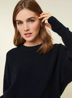 Maison Montagut Pulls>Pull Col Rond Manches Mitaines En Laine Et Cachemire - Gemma