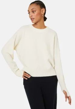 Maison Montagut Pulls>Pull Col Rond Manches Mitaines En Laine Et Cachemire - Gemma