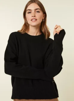 Maison Montagut Pulls>Pull Col Rond Manches Mitaines En Laine Et Cachemire - Gemma