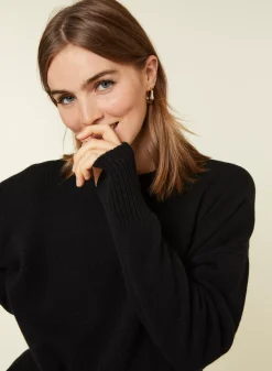 Maison Montagut Pulls>Pull Col Rond Manches Mitaines En Laine Et Cachemire - Gemma