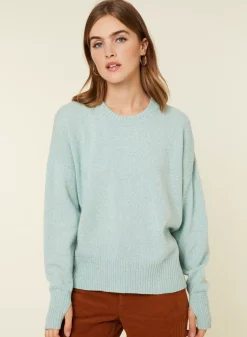 Maison Montagut Pulls>Pull Col Rond Manches Mitaines En Laine Et Cachemire - Gemma