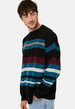 Maison Montagut Pulls>Pull Col Rond Raye En Cachemire Melange - Fael