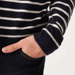 Maison Montagut Pulls>Pull Col Rond Raye En Cachemire - Auguste