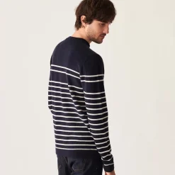Maison Montagut Pulls>Pull Col Rond Raye En Cachemire - Auguste