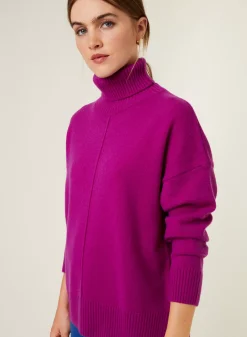 Maison Montagut Pulls>Pull Col Roule A Fentes En Cachemire 4 Fils - Adena