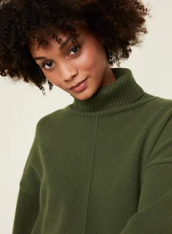 Maison Montagut Pulls>Pull Col Roule A Fentes En Cachemire 4 Fils - Adena