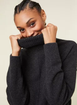 Maison Montagut Pulls>Pull Col Roule A Fentes En Cachemire 4 Fils - Adena