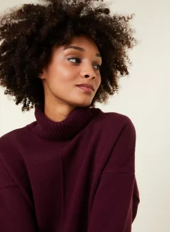 Maison Montagut Pulls>Pull Col Roule A Fentes En Cachemire 4 Fils - Adena