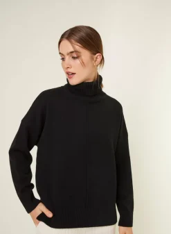 Maison Montagut Pulls>Pull Col Roule A Fentes En Cachemire 4 Fils - Adena