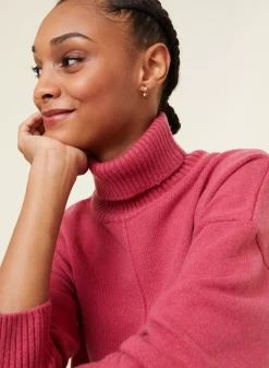 Maison Montagut Pulls>Pull Col Roule A Fentes En Cachemire 4 Fils - Adena