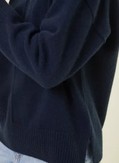 Maison Montagut Pulls>Pull Col Roule A Fentes En Cachemire 4 Fils - Adena