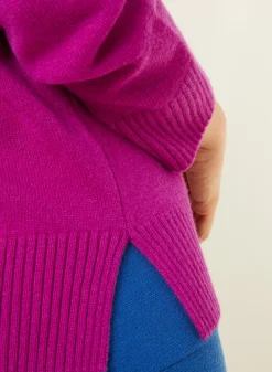 Maison Montagut Pulls>Pull Col Roule A Fentes En Cachemire 4 Fils - Adena