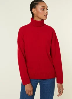 Maison Montagut Pulls>Pull Col Roule A Fentes En Cachemire 4 Fils - Adena