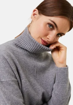 Maison Montagut Pulls>Pull Col Roule A Fentes En Cachemire 4 Fils - Adena