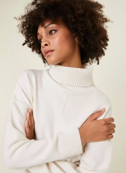 Maison Montagut Pulls>Pull Col Roule A Fentes En Cachemire 4 Fils - Adena