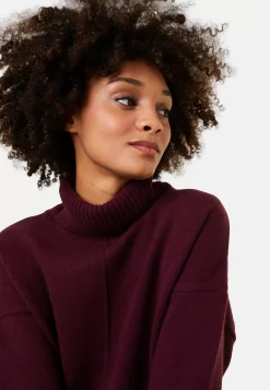 Maison Montagut Pulls>Pull Col Roule A Fentes En Cachemire 4 Fils - Adena