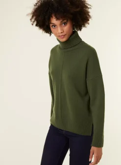 Maison Montagut Pulls>Pull Col Roule A Fentes En Cachemire 4 Fils - Adena
