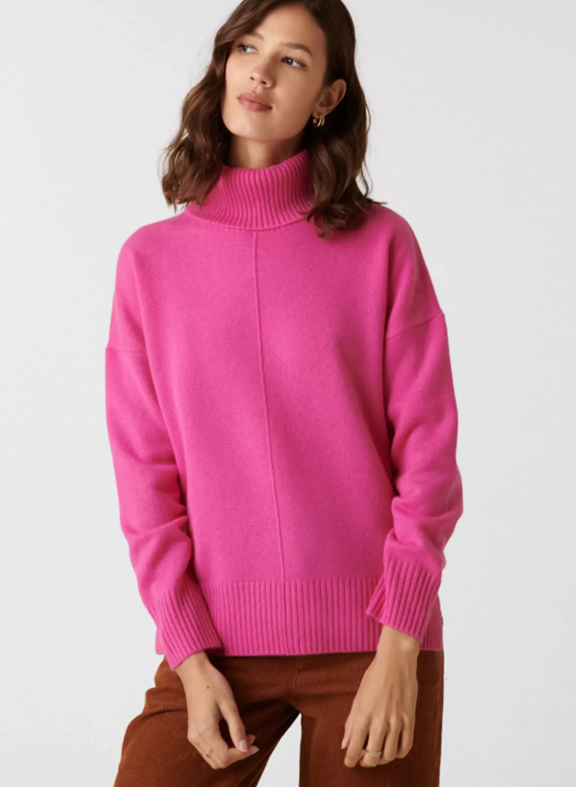 Maison Montagut Pulls>Pull Col Roule A Fentes En Cachemire 4 Fils - Adena