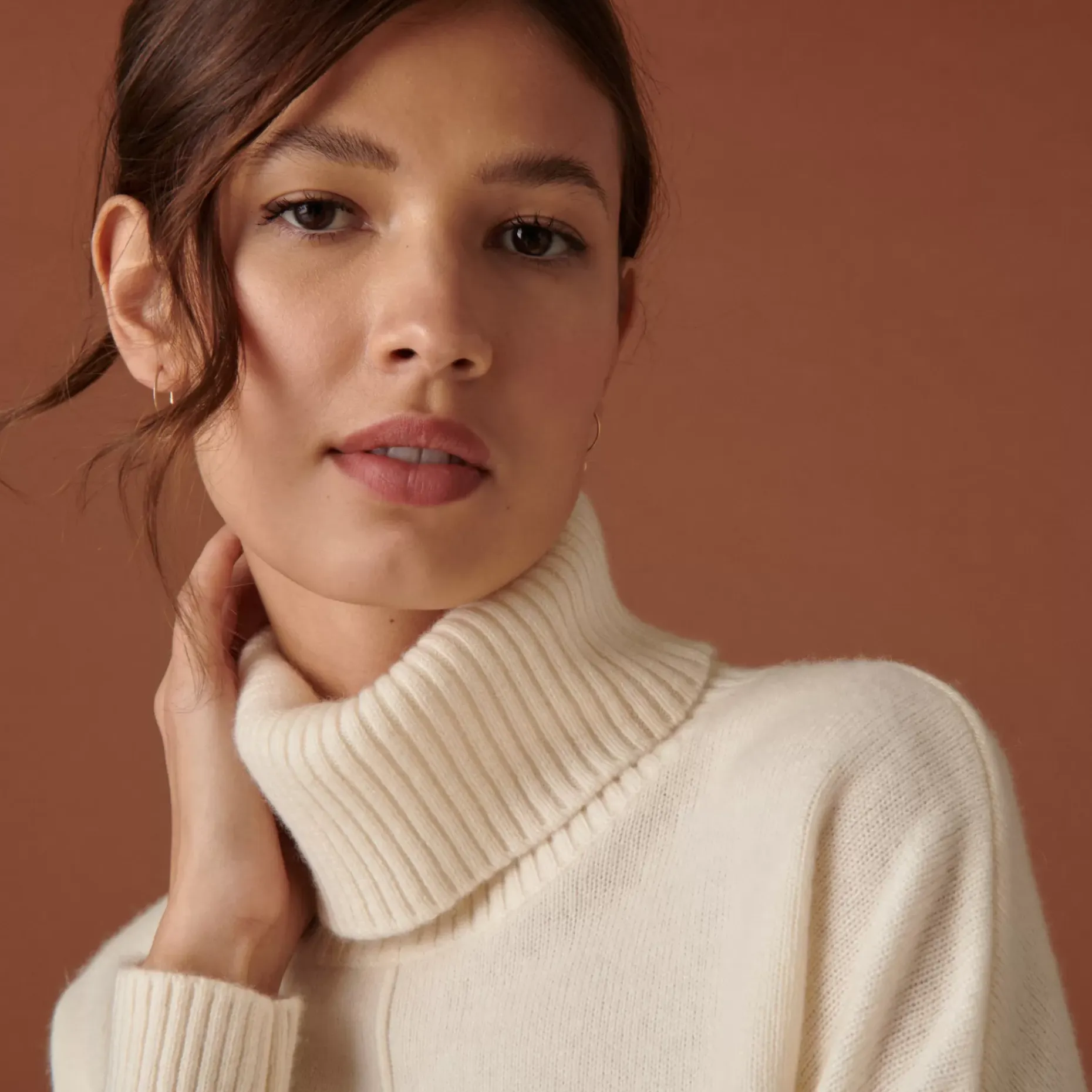 Maison Montagut Pulls>Pull Col Roule A Fentes En Cachemire 4 Fils - Adena