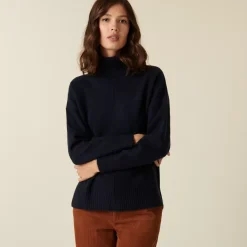 Maison Montagut Pulls>Pull Col Roule A Fentes En Cachemire 4 Fils - Adena