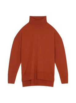 Maison Montagut Pulls>Pull Col Roule A Fentes En Laine Merinos - Amy