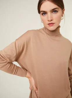 Maison Montagut Pulls>Pull Col Roule A Fentes En Laine Merinos - Amy
