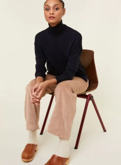 Maison Montagut Pulls>Pull Col Roule A Fentes En Laine Merinos - Amy