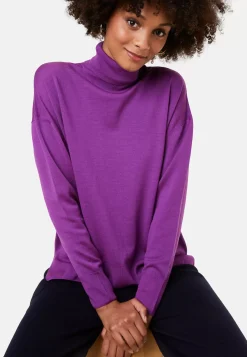 Maison Montagut Pulls>Pull Col Roule A Fentes En Laine Merinos - Amy