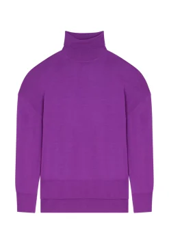 Maison Montagut Pulls>Pull Col Roule A Fentes En Laine Merinos - Amy