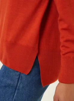 Maison Montagut Pulls>Pull Col Roule A Fentes En Laine Merinos - Amy